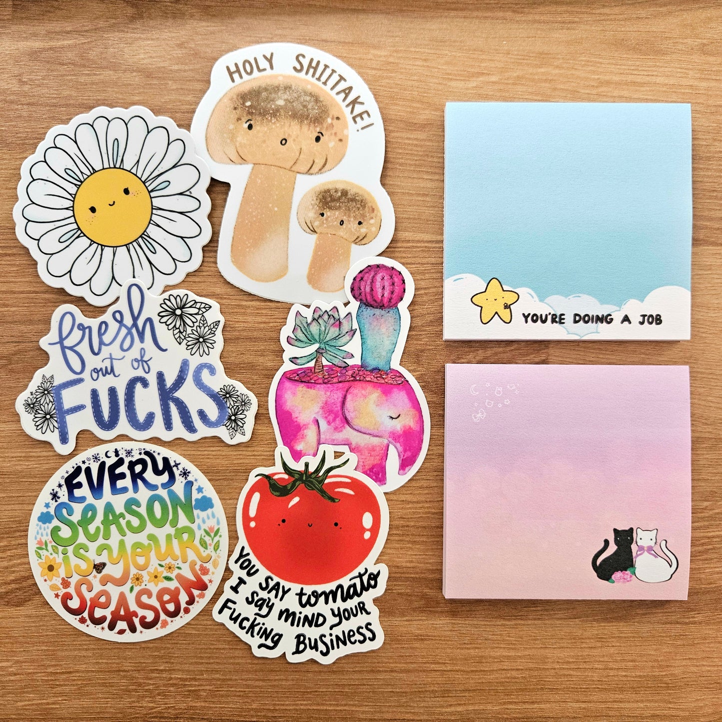 Grade B Mystery Sticky Note and Sticker Bundle