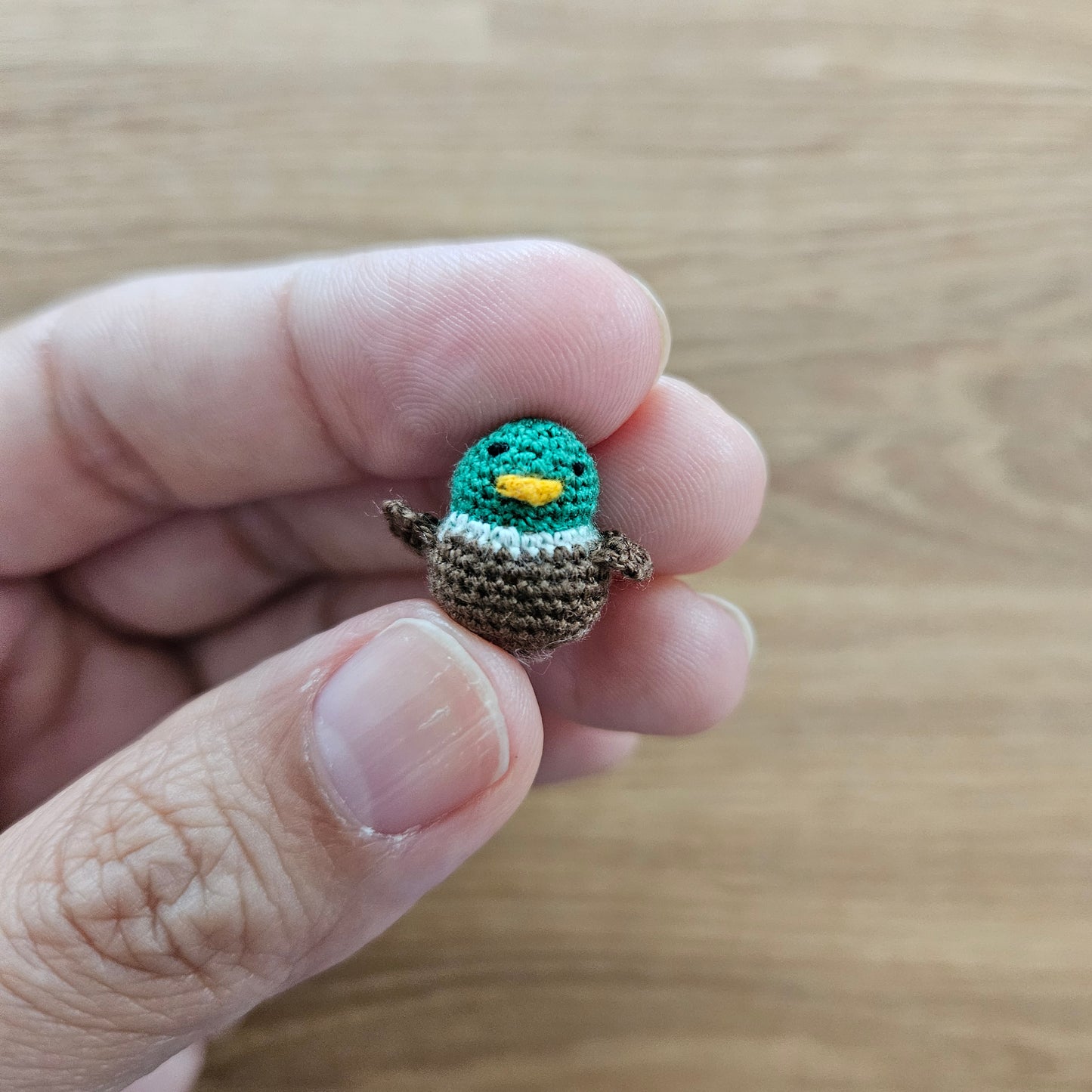 Micro Crochet Mallard Duck