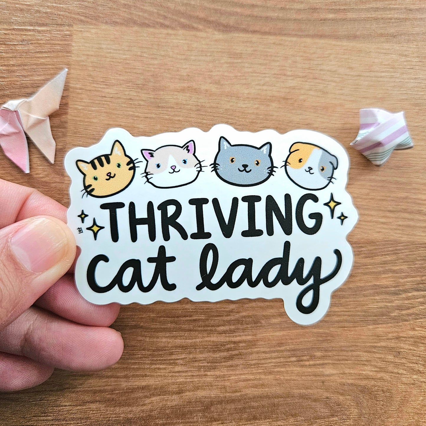 Thriving Cat Lady Vinyl Sticker