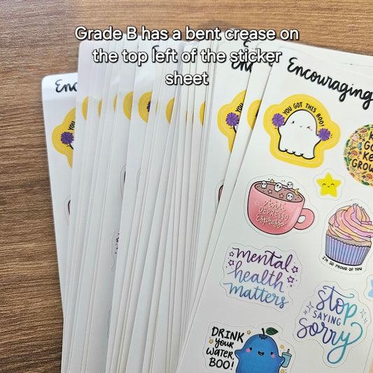 Encouraging Mini Stickers Vinyl Sticker Sheet (4x6")