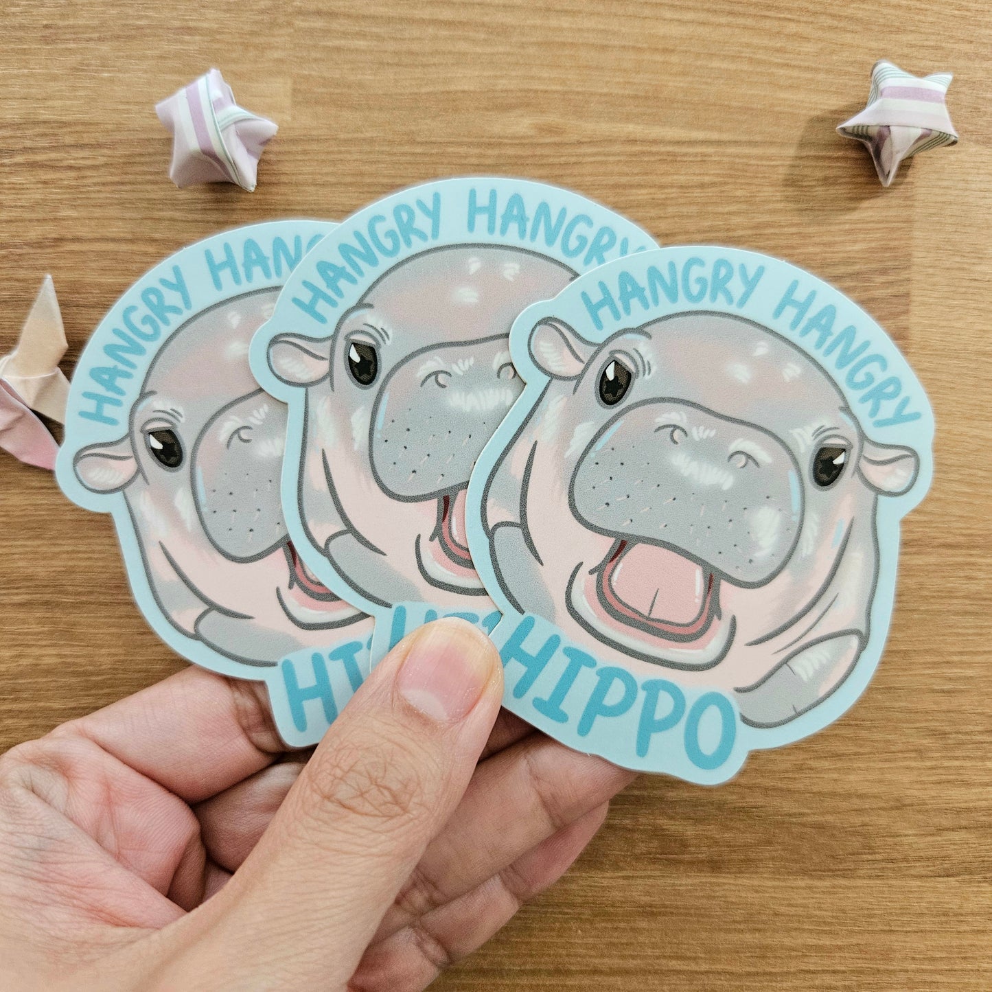 Hangry Hangry Hippo Vinyl Sticker