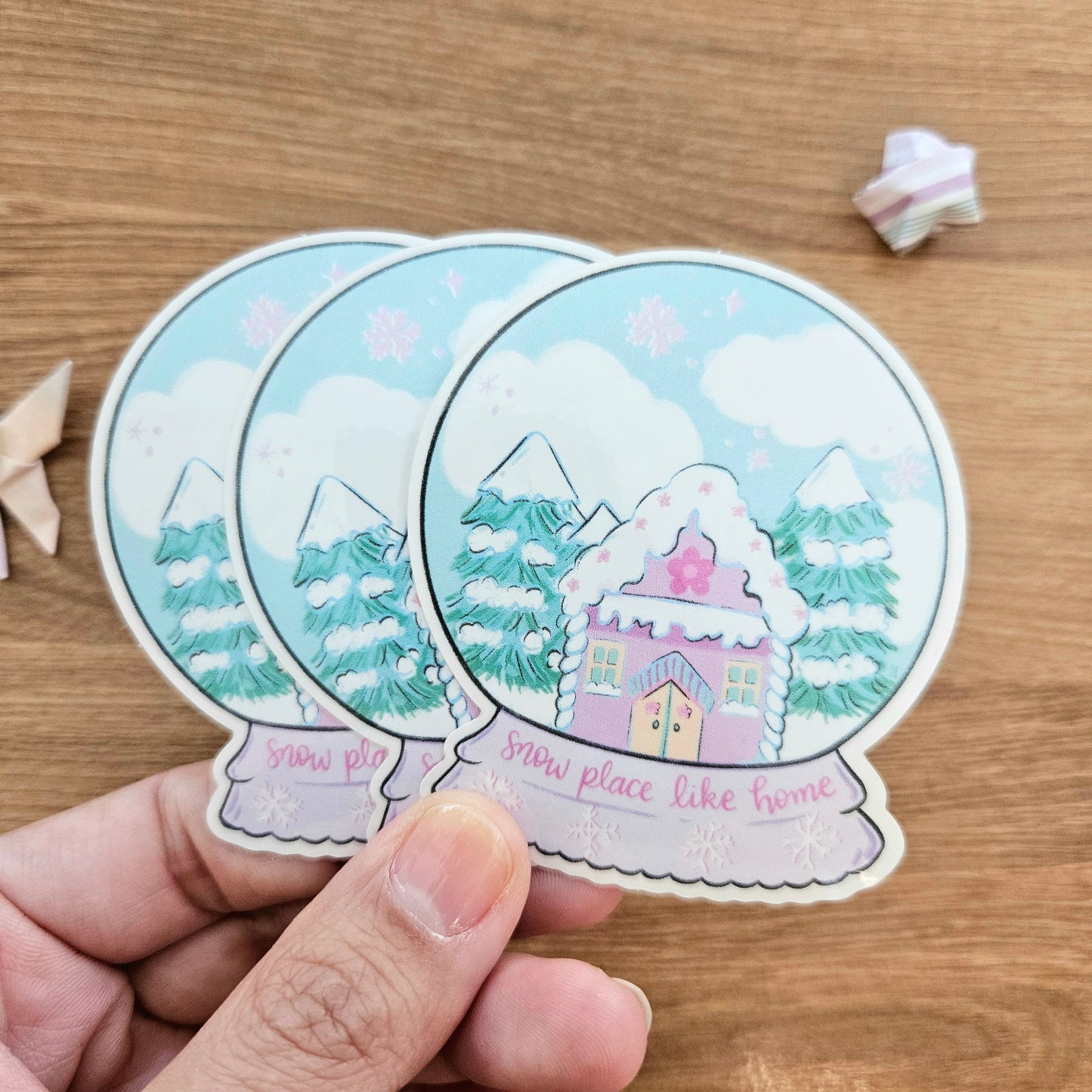 Snow Place Like Home Snow Globe Vinyl Sticker