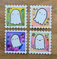 Mystery Starry Fruit Ghost Stamp Watercolor Vinyl Sticker