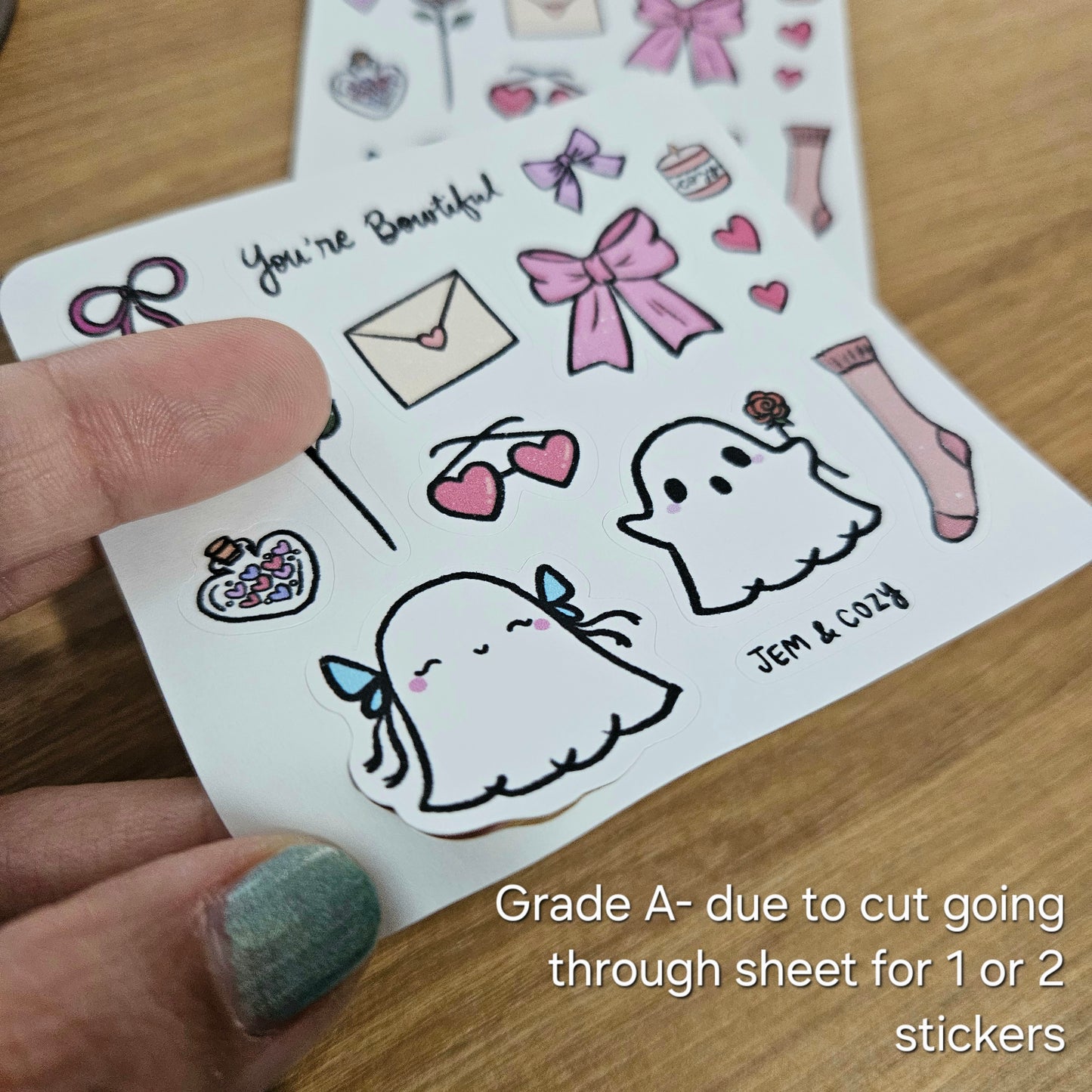 Bowtiful Ghostie Journal Sticker Sheet