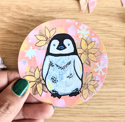 TO BE DISCONTINUED Summer Penguin Vinyl Sticker