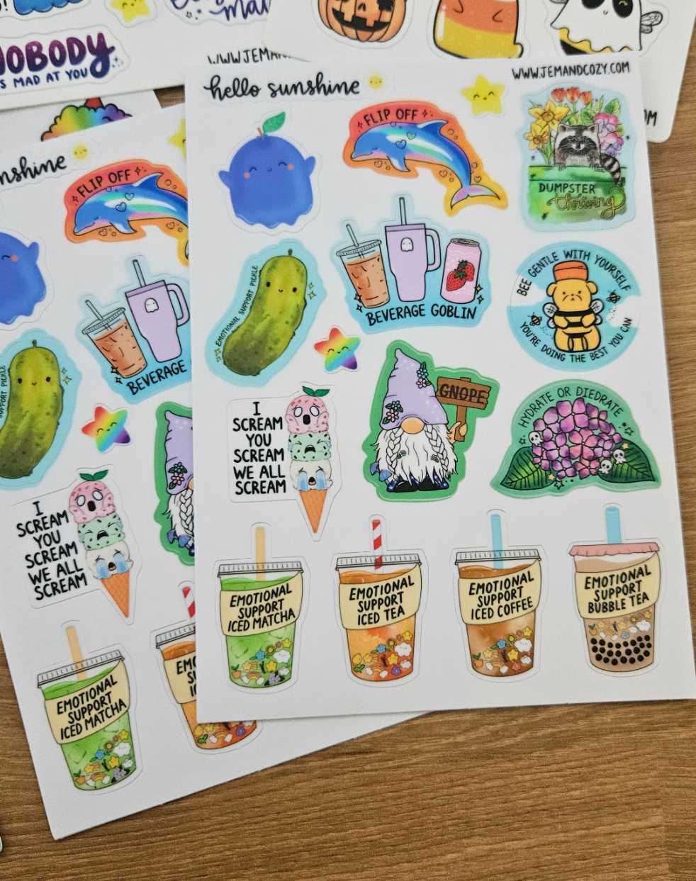 Hello Sunshine Vinyl Sticker Sheet (4x6")