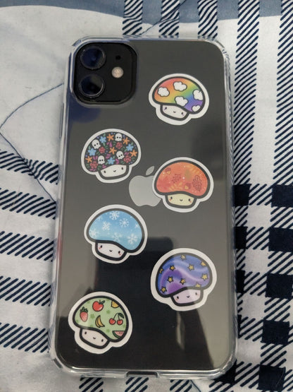 Mini Mushies Mushroom Vinyl Sticker Sheet (4x6")