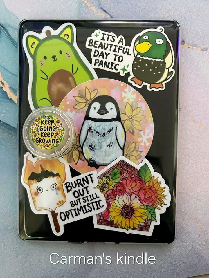 Burnt Out But Still Optimistic Vinyl Sticker