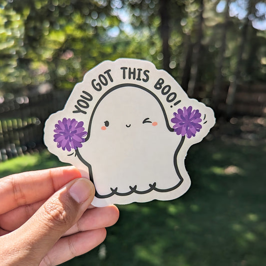 You Got This Boo Rainbow Decal Suncatcher