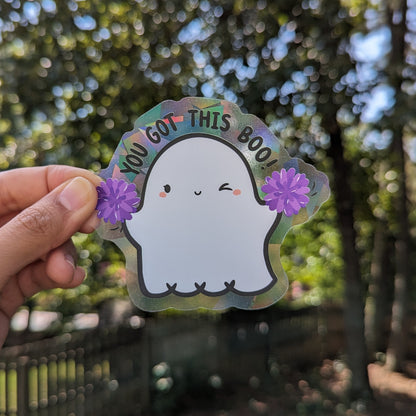 You Got This Boo Rainbow Decal Suncatcher