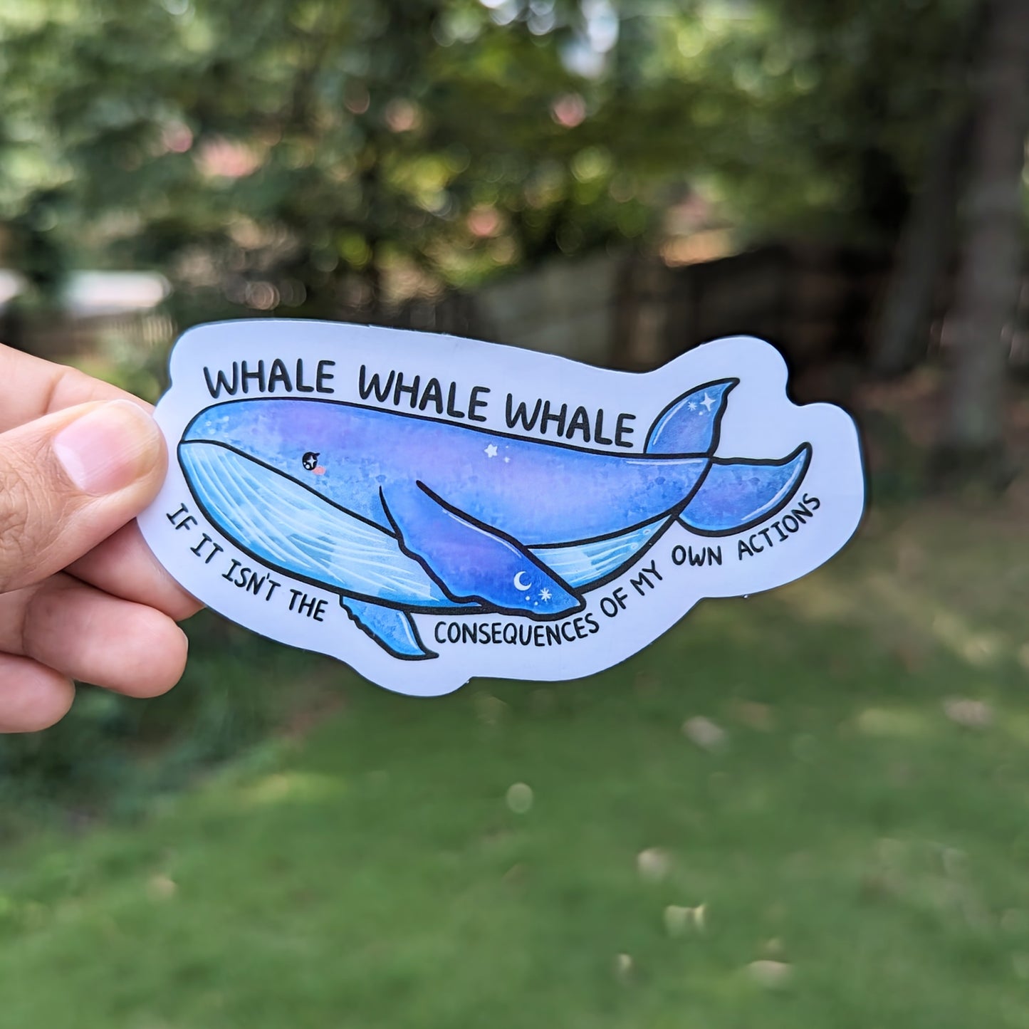 Whale Whale Whale Rainbow Decal Suncatcher