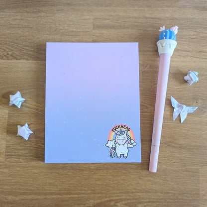 SALE Fuckhead Unicorn Notepad