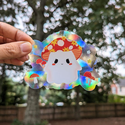 Ghostshroom Rainbow Decal Suncatcher