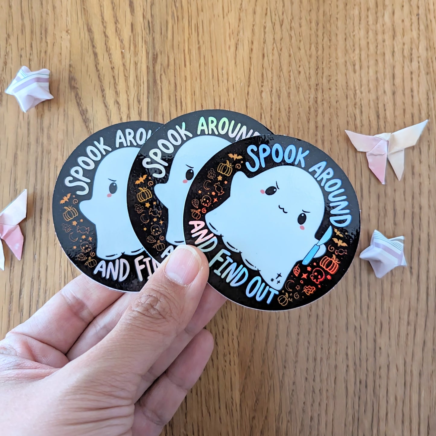 Spook Around and Find Out Holographic Vinyl Sticker