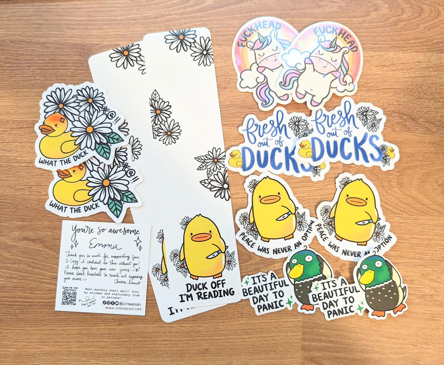 Peace Was Never An Option Duck Vinyl Sticker