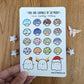 Mini Holiday Mushies Mushroom Sticker Sheet (4x6")