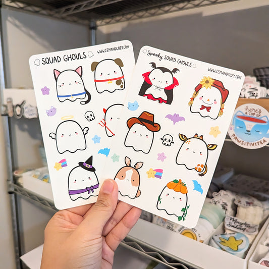 Spooky Squad Ghouls Sticker Sheet (4x6")