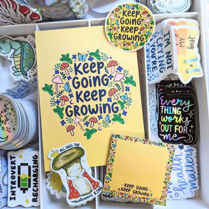 Keep Going Keep Growing Sticky Notes