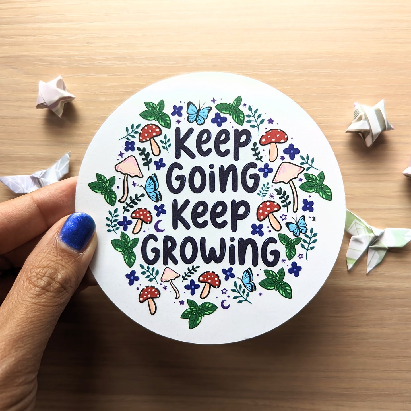 Keep Going Keep Growing Rainbow Decal Suncatcher