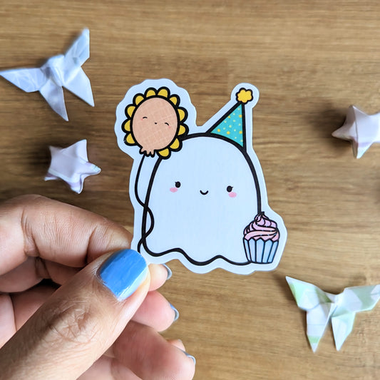 Sunflower Birthday Ghost Sticker (2nd Anniversary)