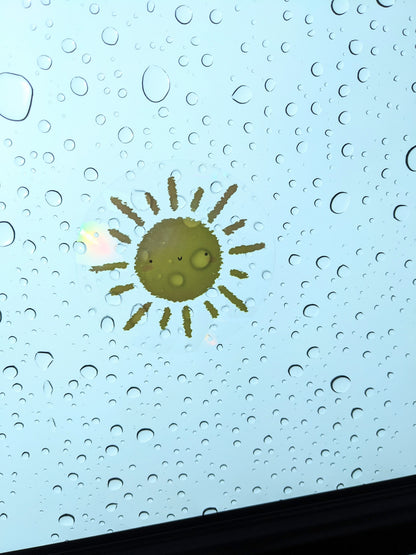 Smiling Sun Rainbow Decal Suncatcher