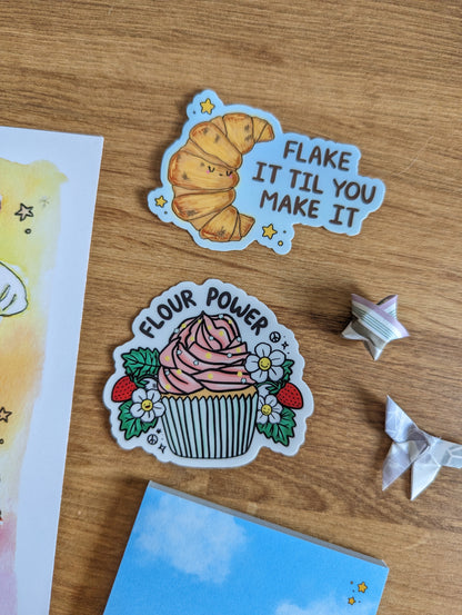 SALE Flour Power Vinyl Sticker