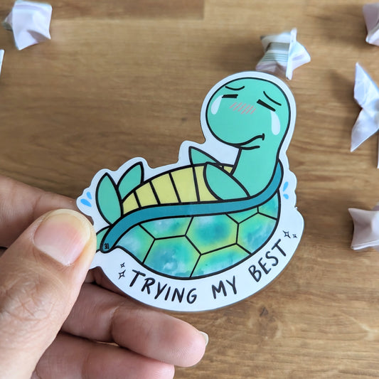 MAGNET: Trying My Best Turtle Magnet