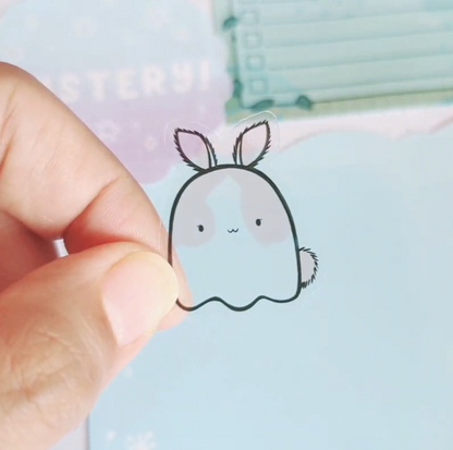 Invisible Ghosties Clear Vinyl Sticker Sheet (5x7")