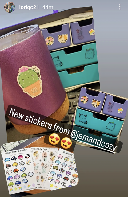 ERAS Mini Mushies Mushroom Vinyl Sticker Sheet (4x6")