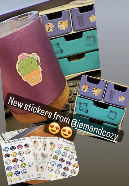 Free Hugs Cactus Vinyl Sticker