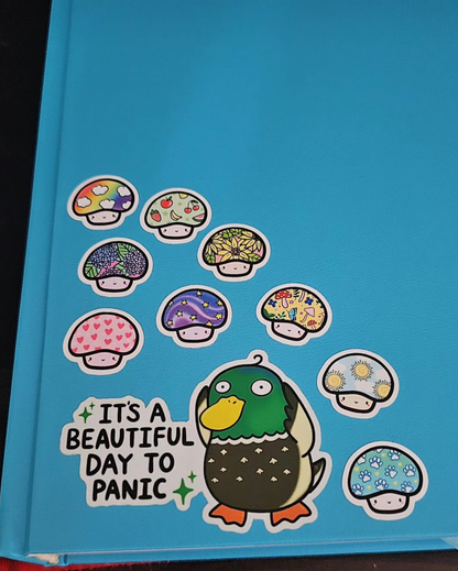 Mini Mushies Mushroom Vinyl Sticker Sheet (4x6")