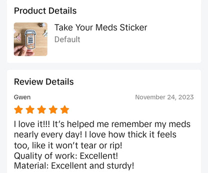 Take Your Meds Vinyl Sticker