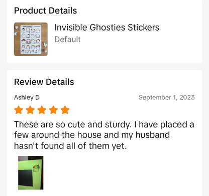 Invisible Ghosties Clear Vinyl Sticker Sheet (5x7")