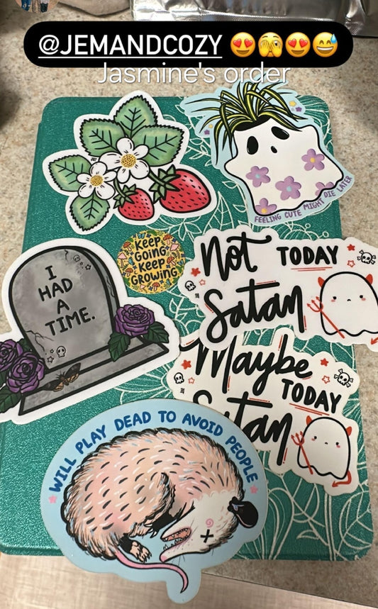 Not Today Satan Sticker