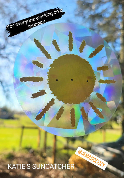 Smiling Sun Rainbow Decal Suncatcher