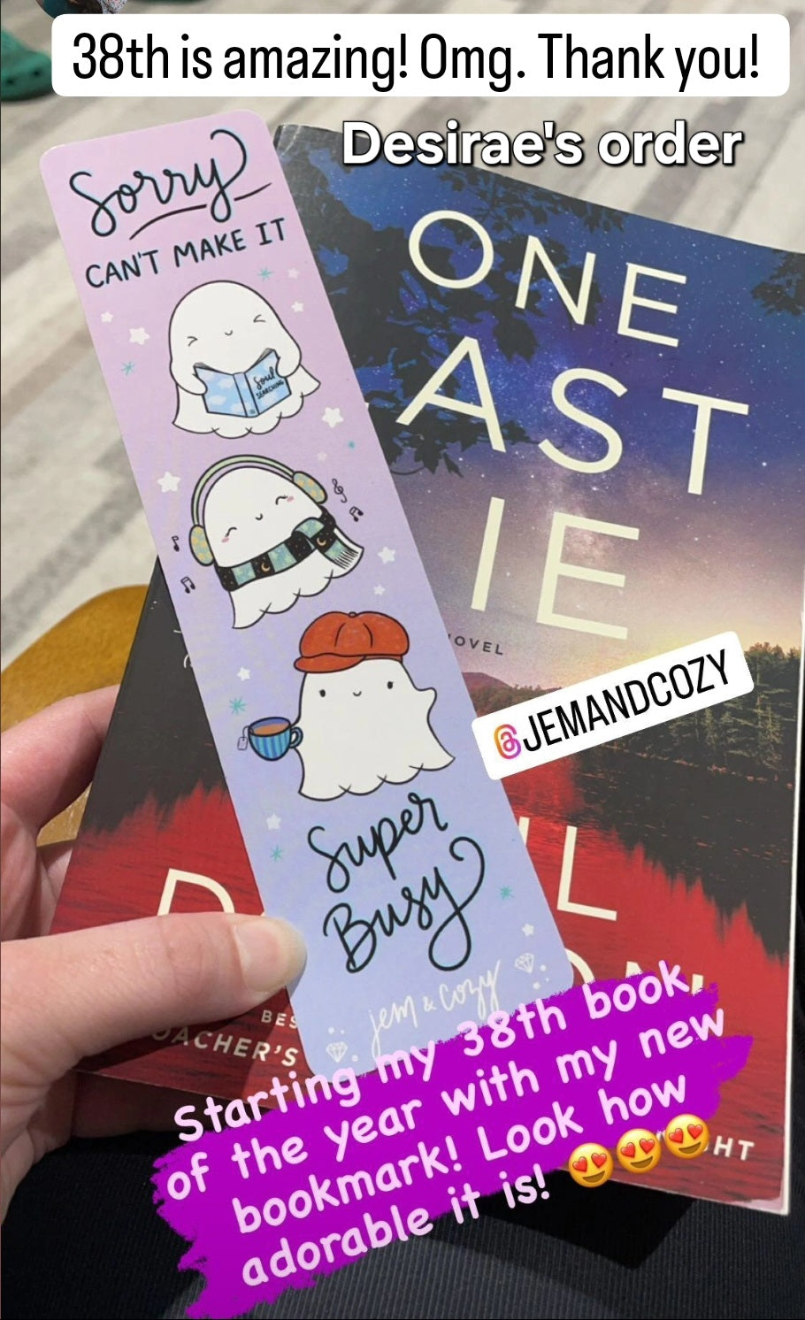 Sorry Can't Make It Super Busy Bookmark