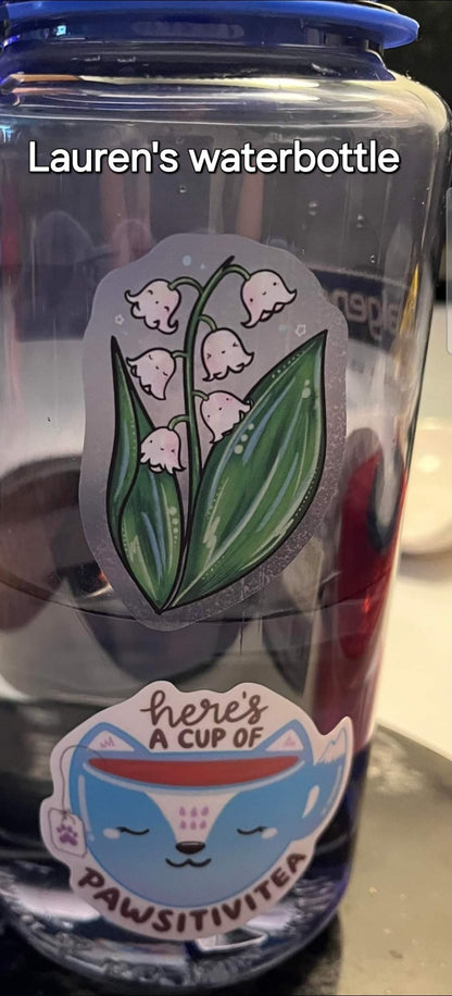 Here's a Cup of Pawsitivitea Vinyl Sticker