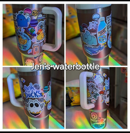 Emotional Support Waterbottle Vinyl Sticker