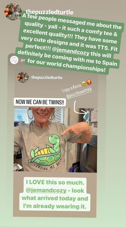 Trying My Best Turtle Unisex T-shirt