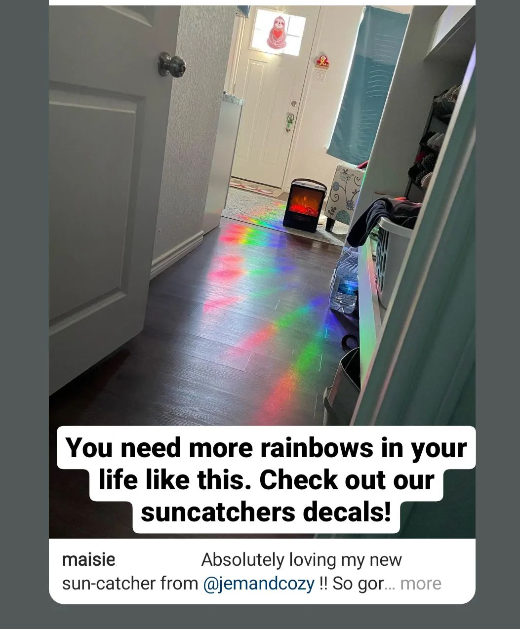 The Horrors Persist But So Do I Rainbow Decal Suncatcher