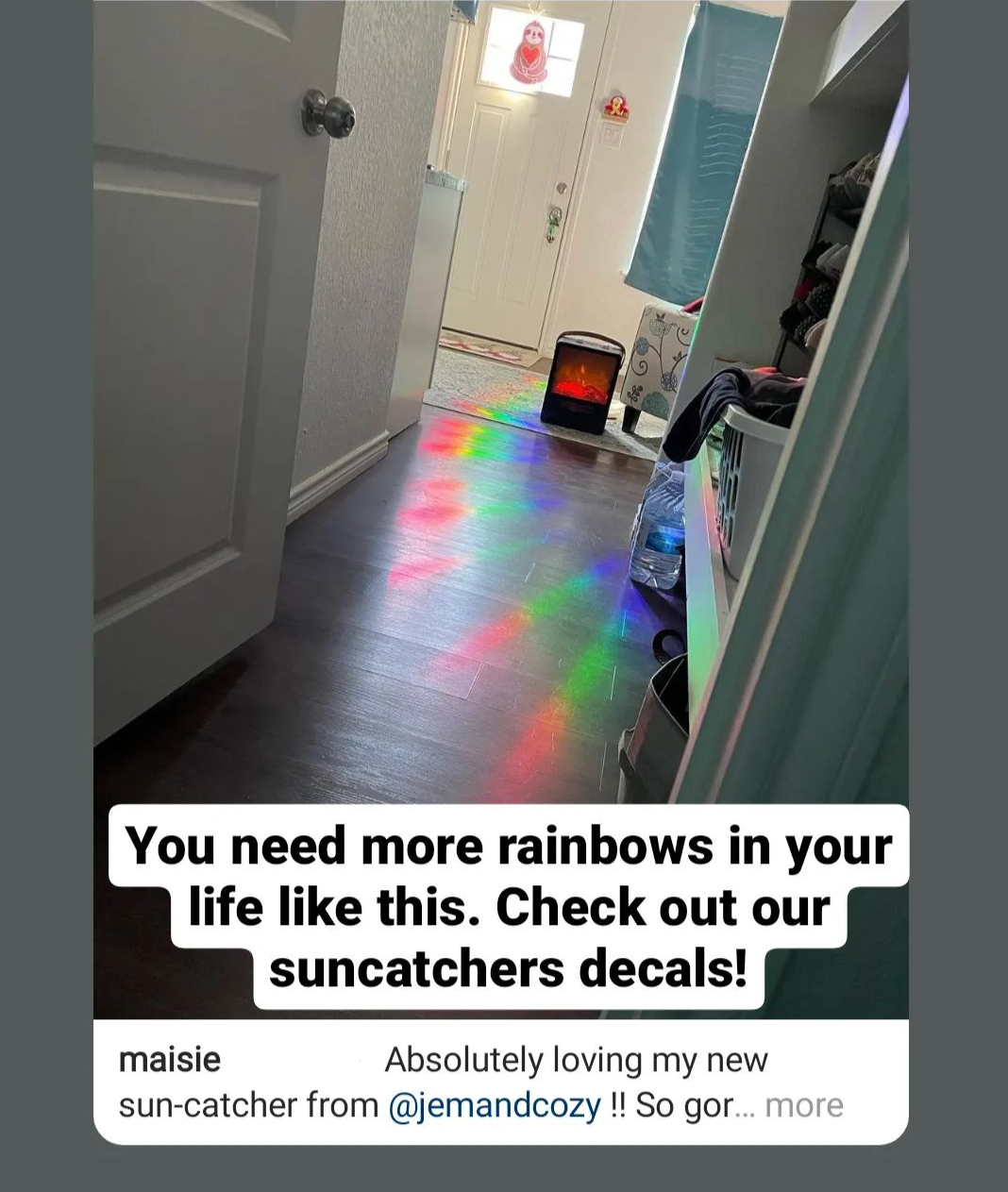 I Have No Shelf Control Rainbow Decal Suncatcher