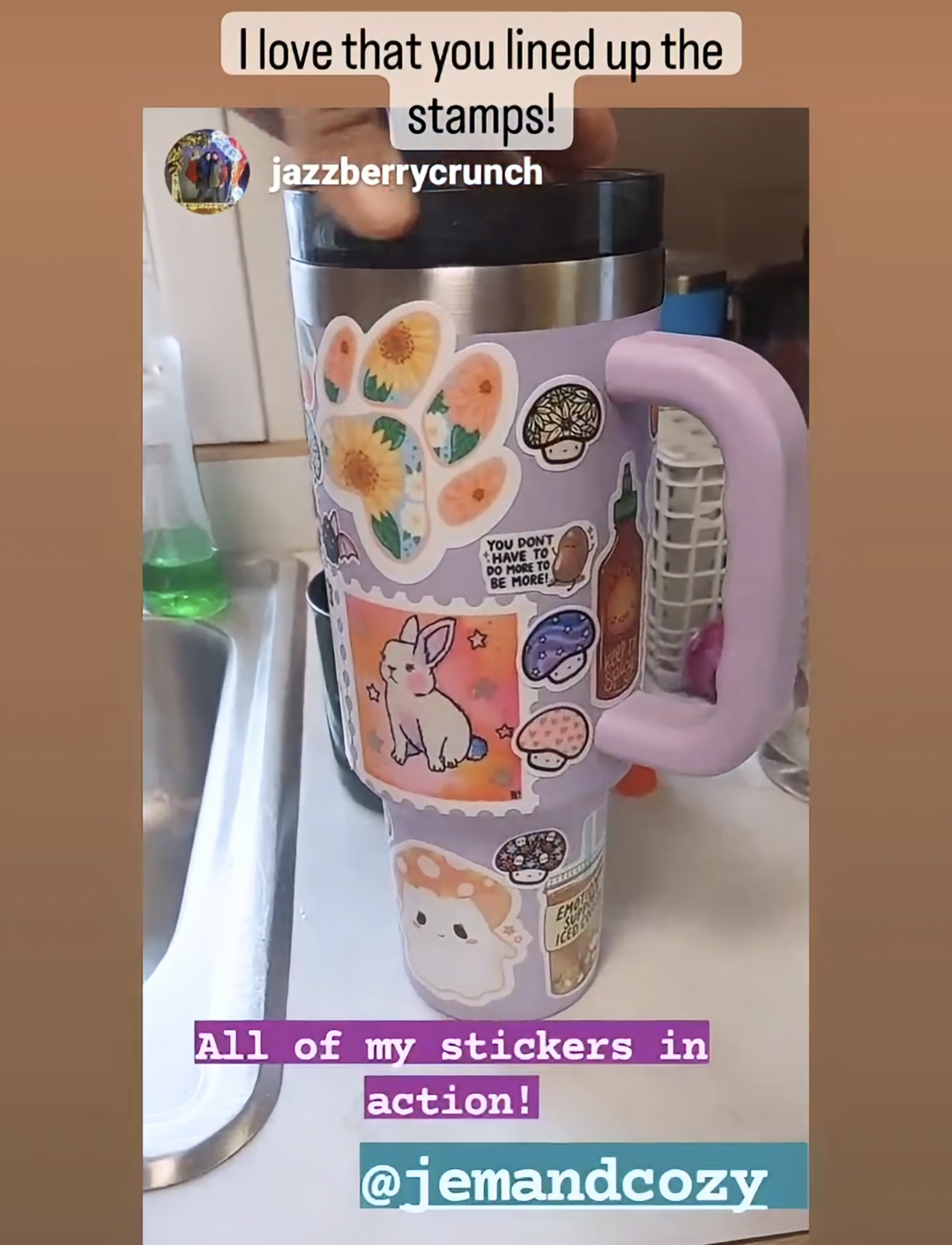 Starry Bunny Stamp Watercolor Sticker