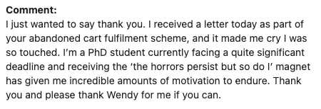 Abandoned Cart Fulfillment - Make Someone's Day