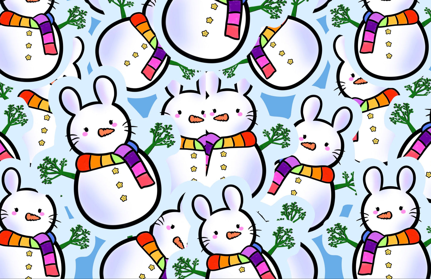 Snow Bunny Vinyl Sticker (January freebie sticker of the month)