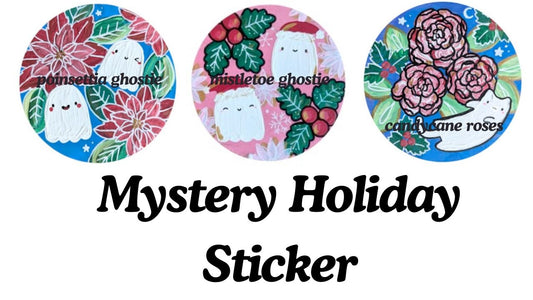 Mystery Holiday Painting Vinyl Sticker