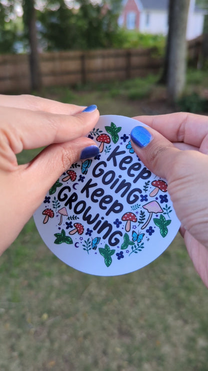 Keep Going Keep Growing Rainbow Decal Suncatcher