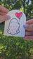 Heart Balloon Ghostie Rainbow Decal Suncatcher