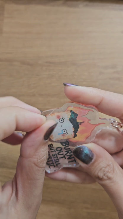 Burnt Out But Still Optimistic Keychain