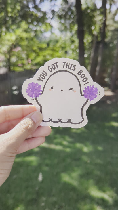 You Got This Boo Rainbow Decal Suncatcher