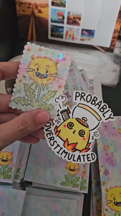 Dandy Lion Vinyl Holographic Sticker
